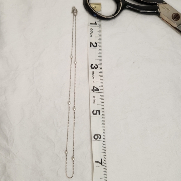 Vintage Silver Pearl Choker Necklace - Picture 6 of 12